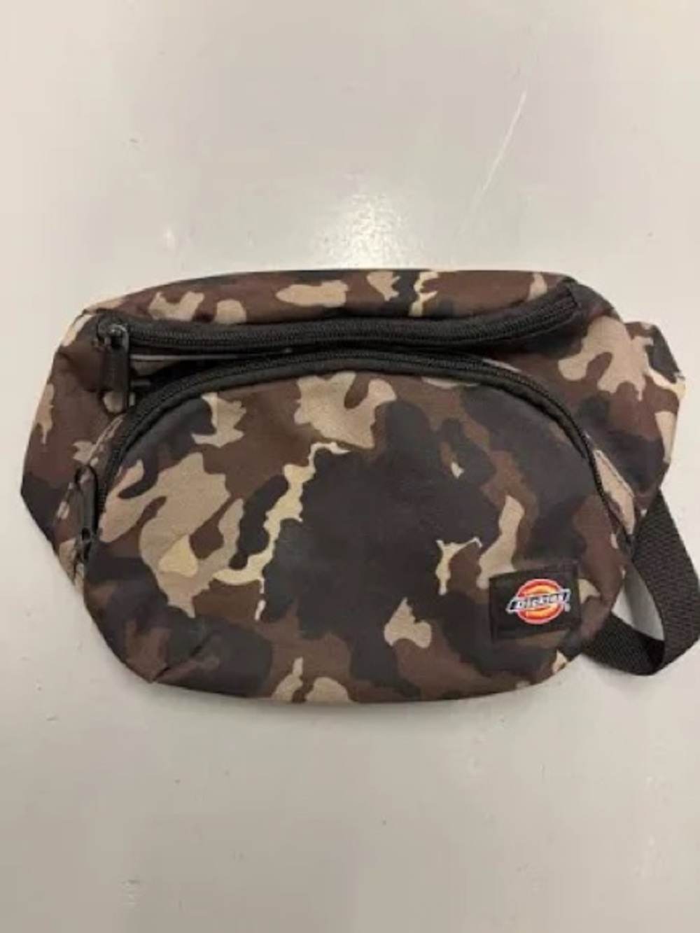 Dickies Brown Camo Belt Bag with Front Zip Pocket